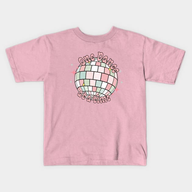 One Dance At A Time Retro Disco Ball ODAAT Kids T-Shirt by SOS@ddicted